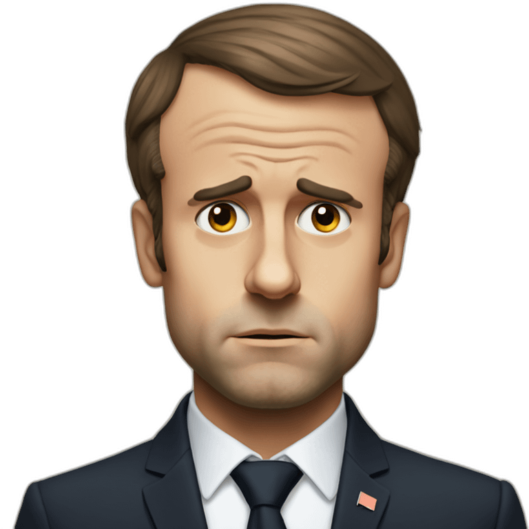 Emmanuel Macron sad emoji