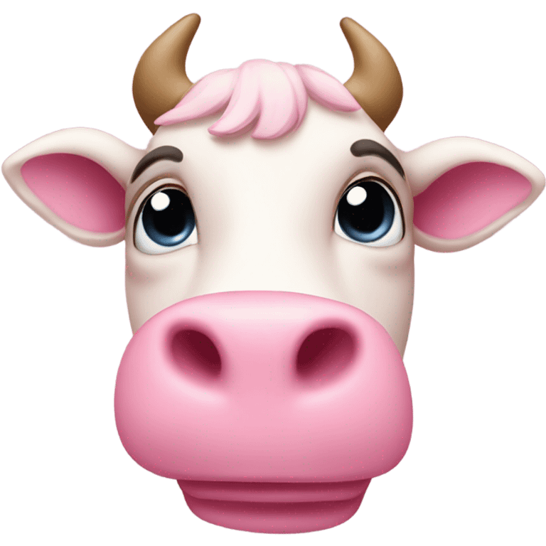 Pink cow  emoji