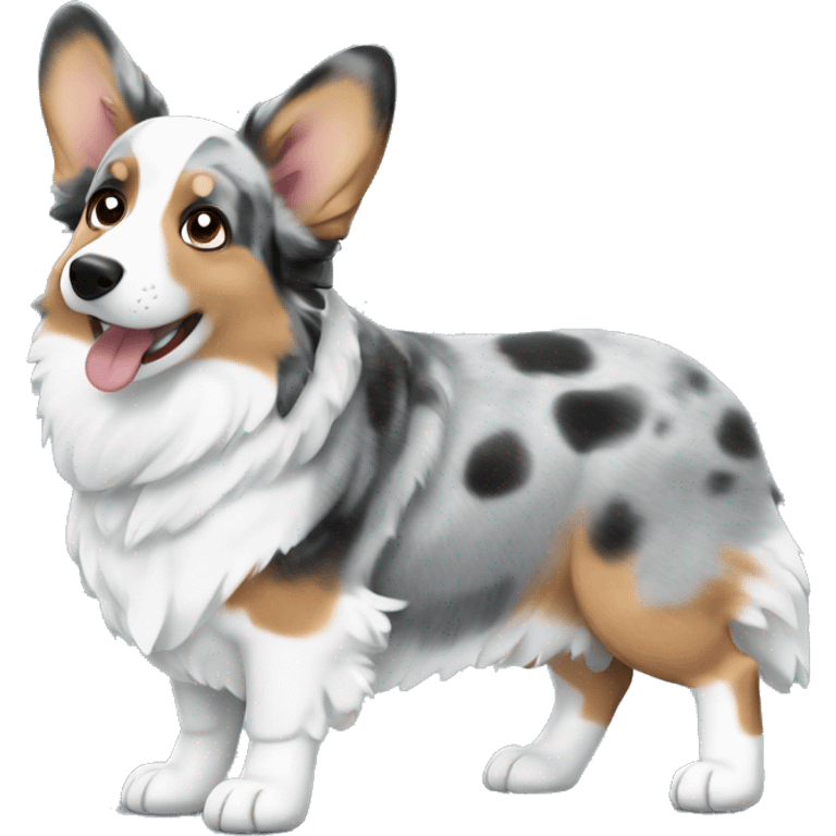 Blue Merle corgi emoji