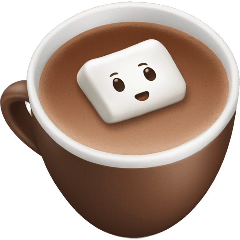 Hot cocoa with marshmellows emoji