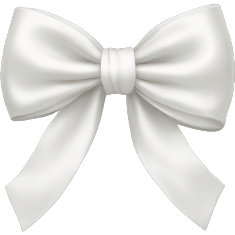 white satin bow emoji