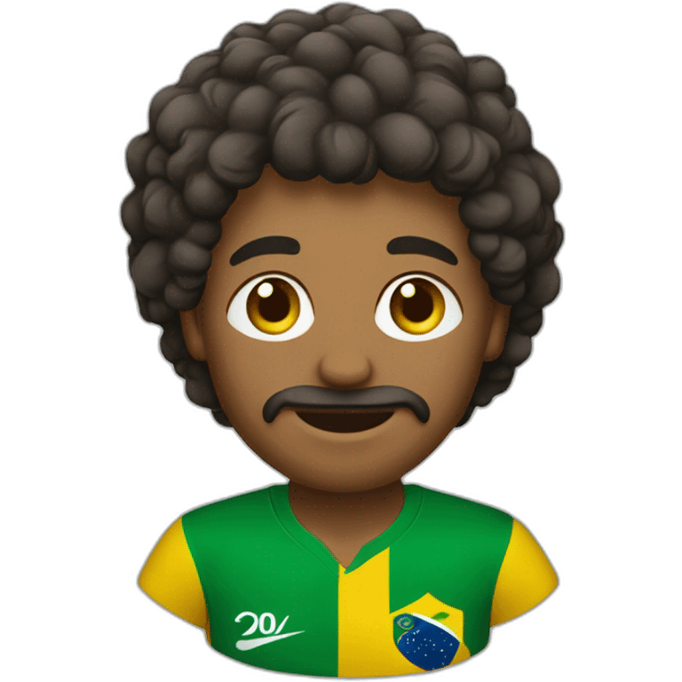 Homem com camisa do brasil emoji