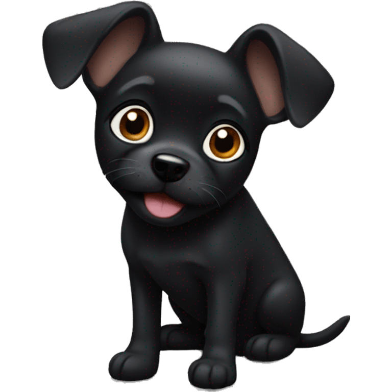 Black little dog emoji