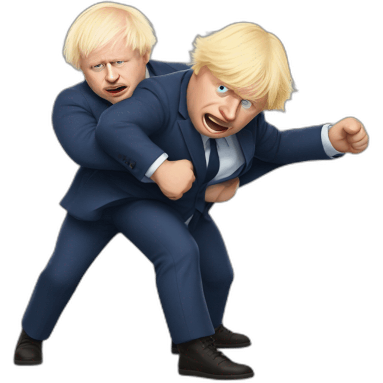 Boris Johnson wresting match emoji