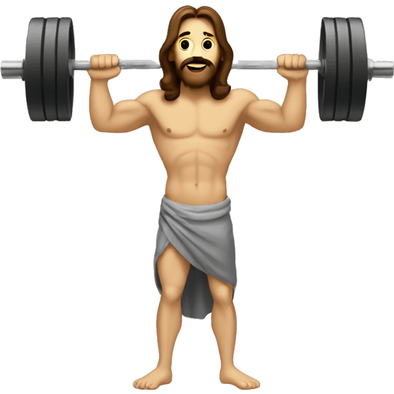 Jesus weight lifting  emoji