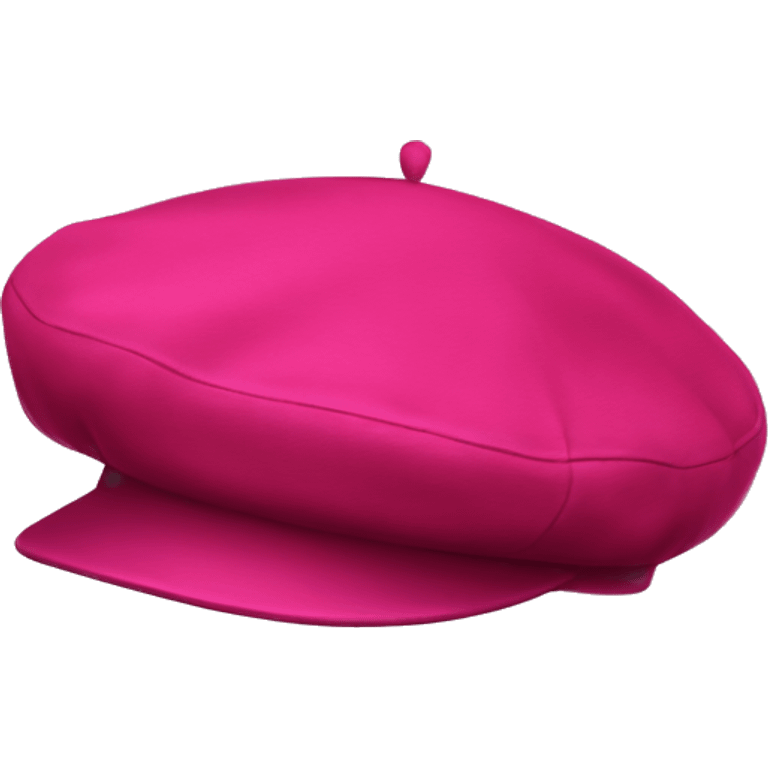 floating One-Raspberry colored beret hat not on a person emoji