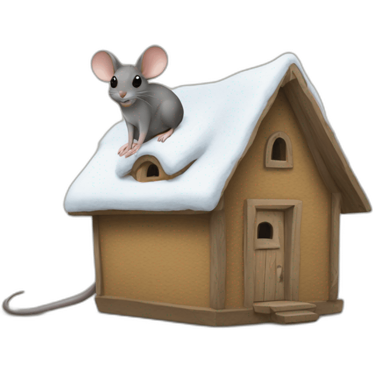 souris sur maison emoji