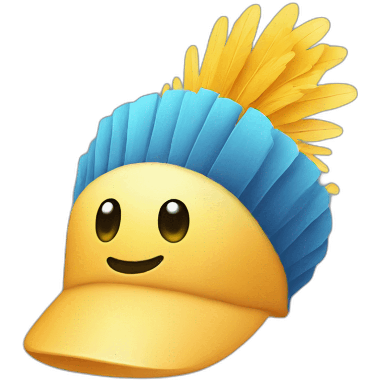 Hat shuttlecock emoji