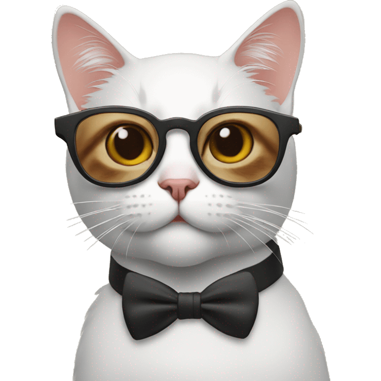 Cat with cigar and in glasses  emoji