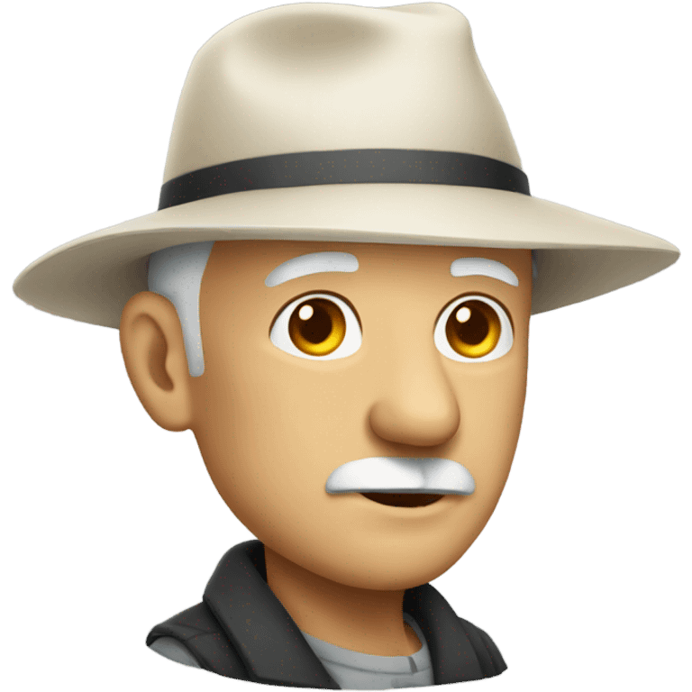 Old bald man with hat emoji