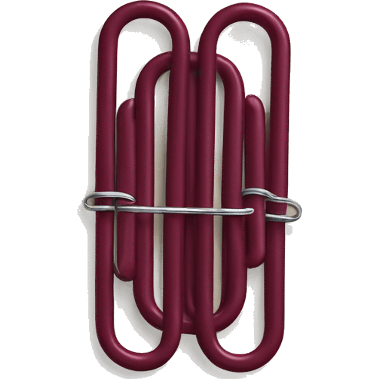 burgundy paper clips emoji