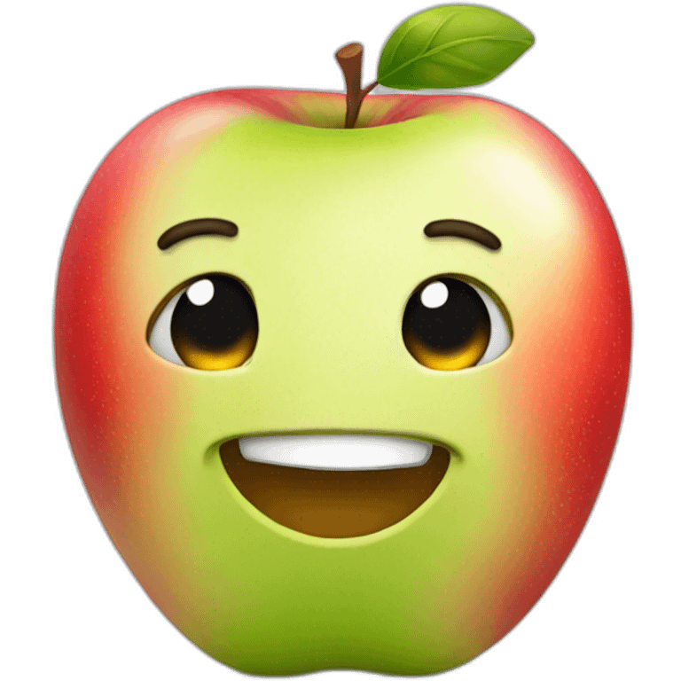 smirking apple emoji