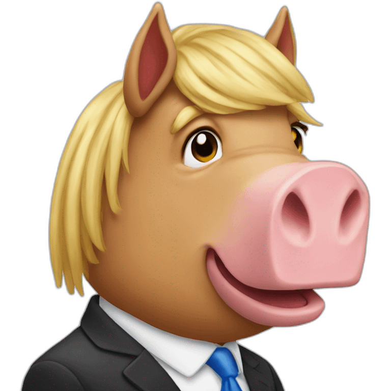 Trump as a horse pig emoji