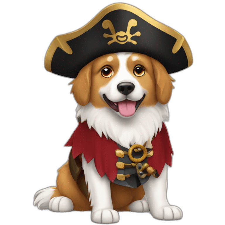 Pyrenees mountain dog pirate costum emoji