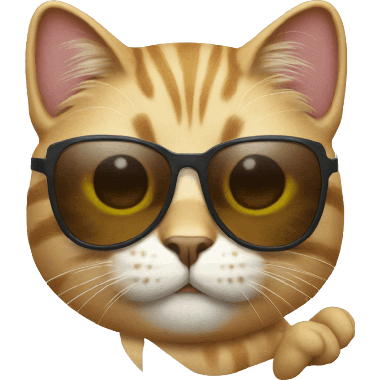 Cat with sunglasses emoji