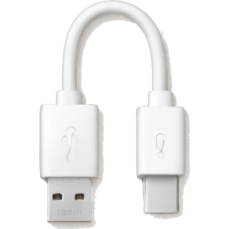 White usb cable emoji