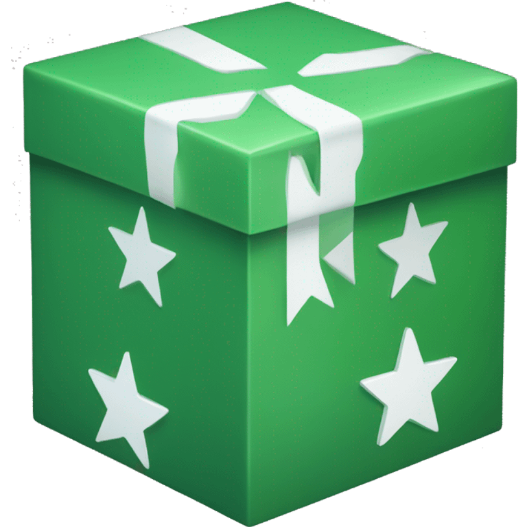 green box with white star inside emoji