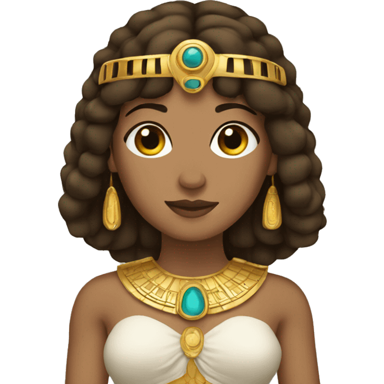 Cleopatra with Brown hair emoji