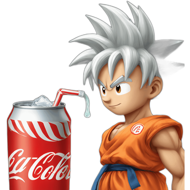 Son goku drink coke emoji