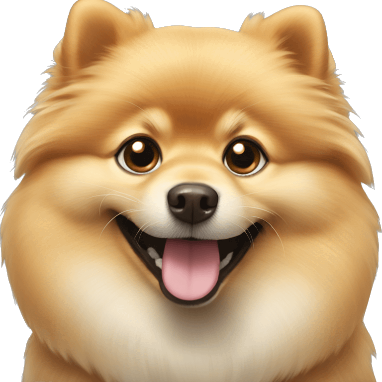 Pomeranian smiling emoji