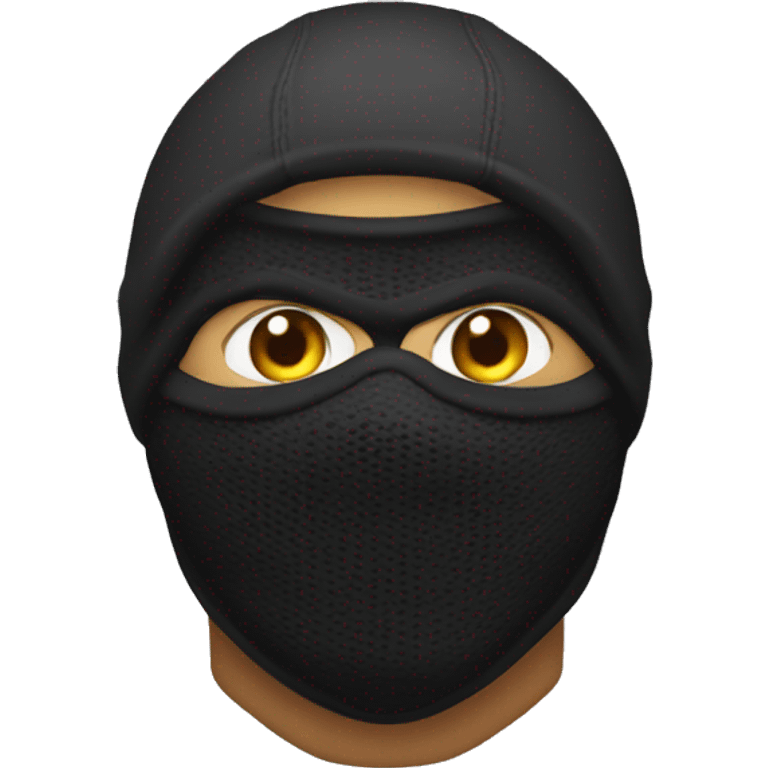 muscle man with balaclava emoji