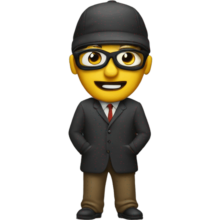 A  university professor with a ski mask emoji