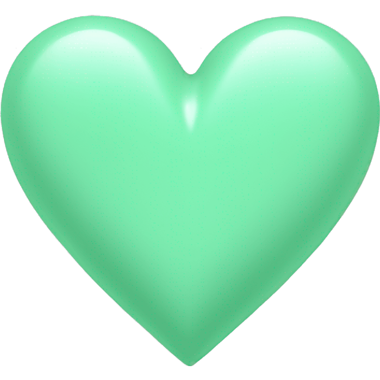 Mint green heart emoji