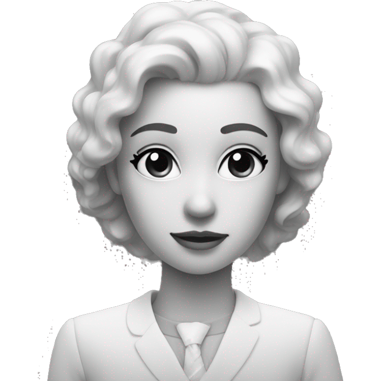 heartfelt elegance in monochrome emoji