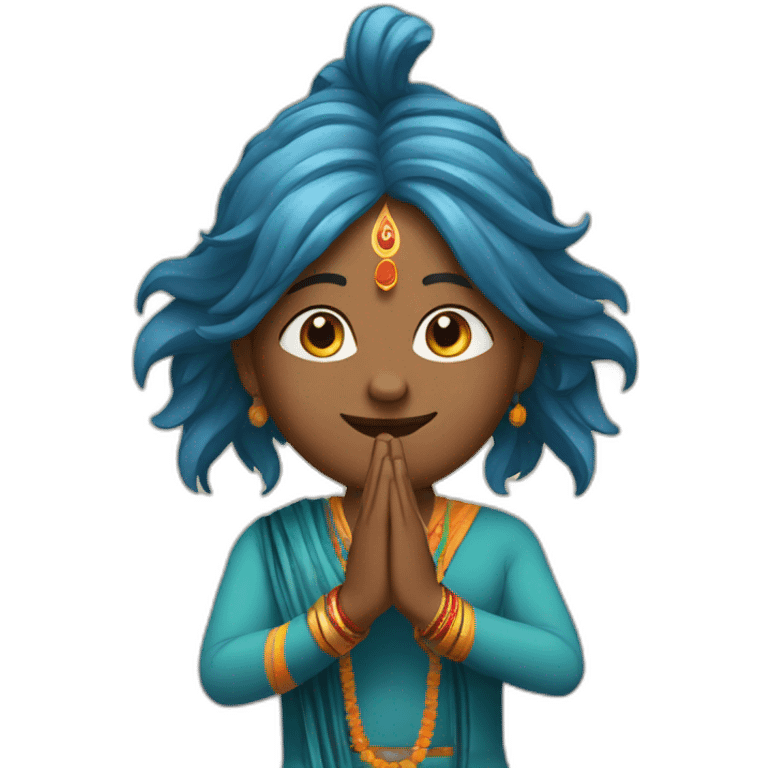 Indian saying namaste emoji