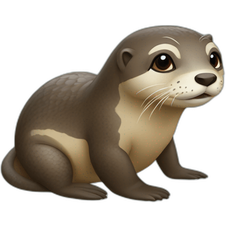 Loutre sur tortue sur lurs emoji