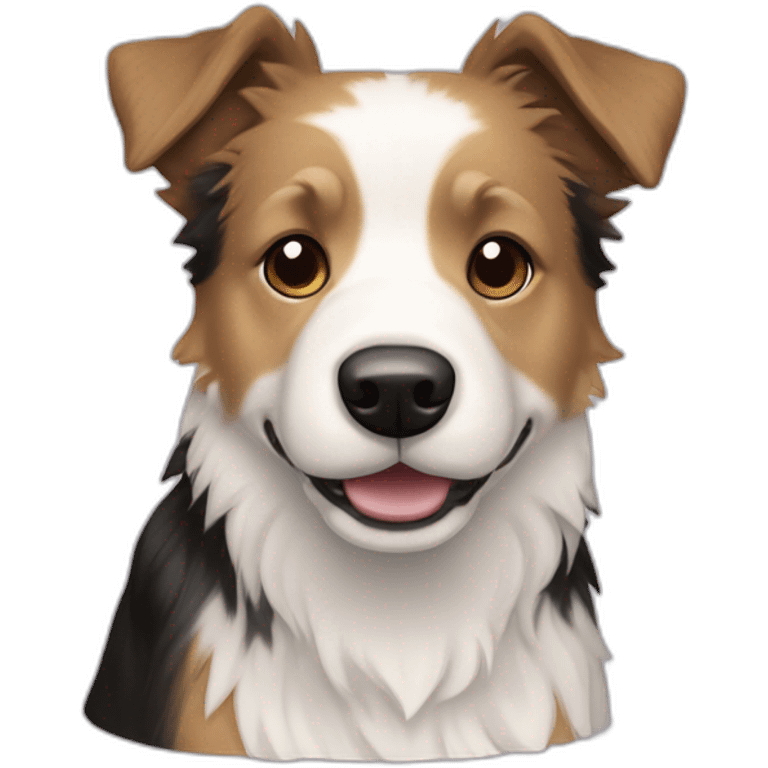 do, short-hair, mostly-black, white-feet, white-chest, white-stripe-down-face, border-collie-mcnab-terrier emoji