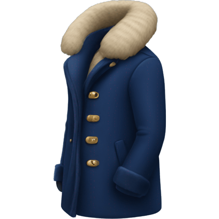 Just a Navy blue Fur coat emoji