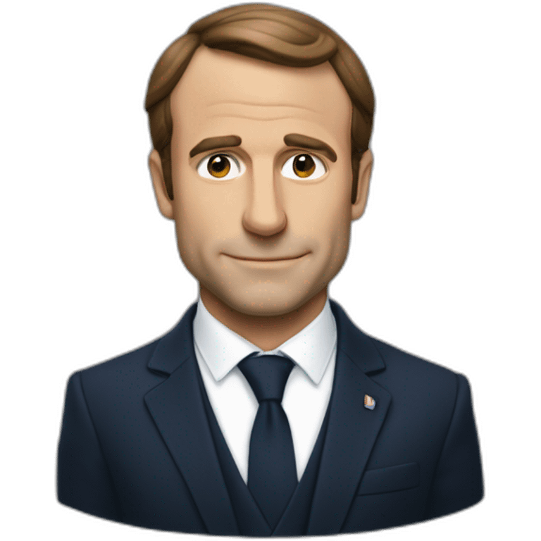 Macron qui fait un bras d'honneur emoji