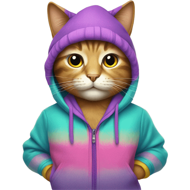 Cat in colorful outfit  emoji