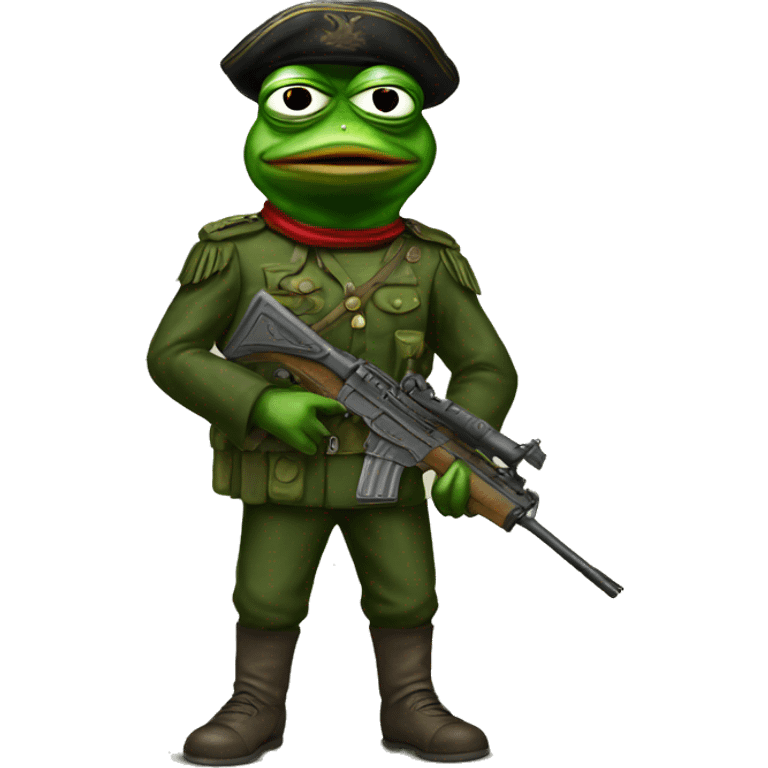 Pepe the frog soldier full body emoji