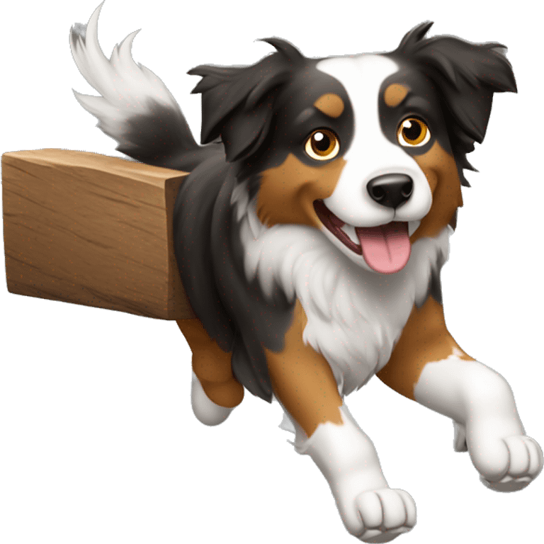 Anvil with Jumping Australian shepherd  emoji