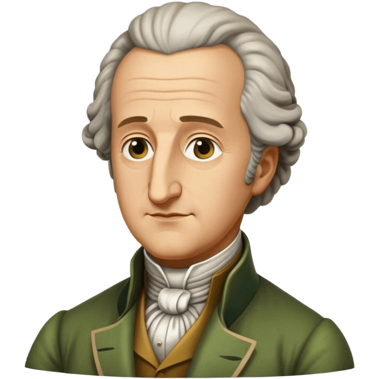 Cinematic Realistic Johann Wolfgang von Goethe Portrait Emoji, depicted as an intellectual literary giant with a thoughtful gaze and refined attire, rendered with detailed textures and warm classical lighting that captures his enduring literary influence. emoji