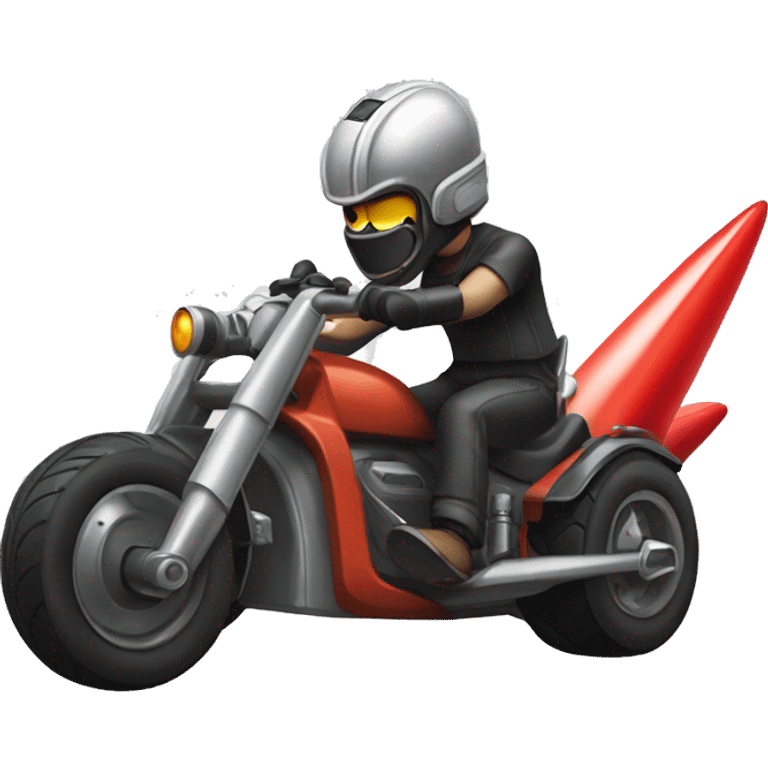 a blasting trike powerd by rocket engine emoji