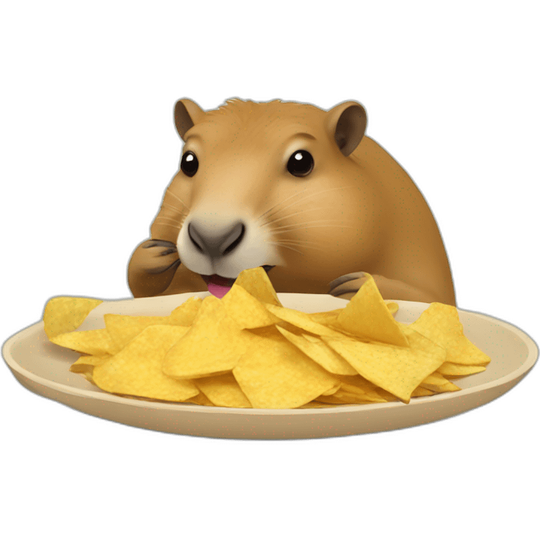 capybara eating nachos emoji