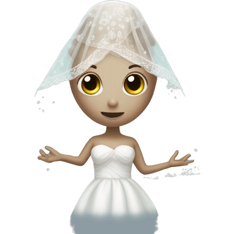 Octopus wearing wedding veil emoji