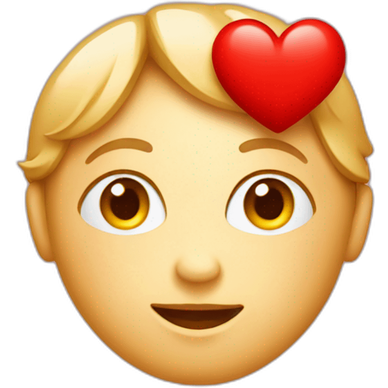 Face on red heart emoji