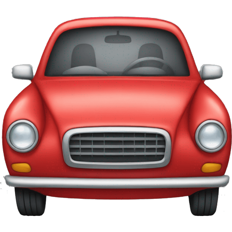 Red car with glasses  emoji