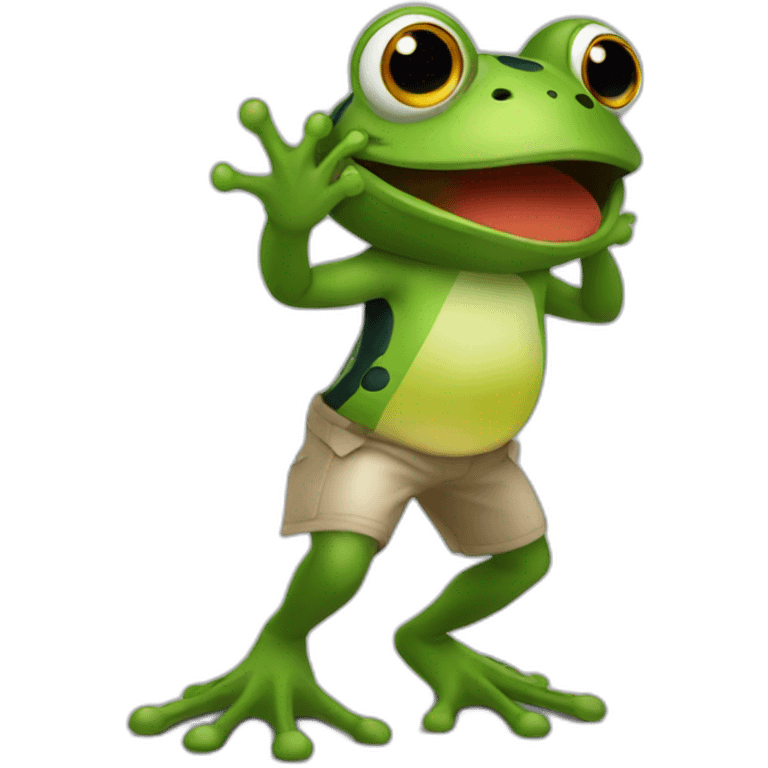 frog doing flamengo emoji