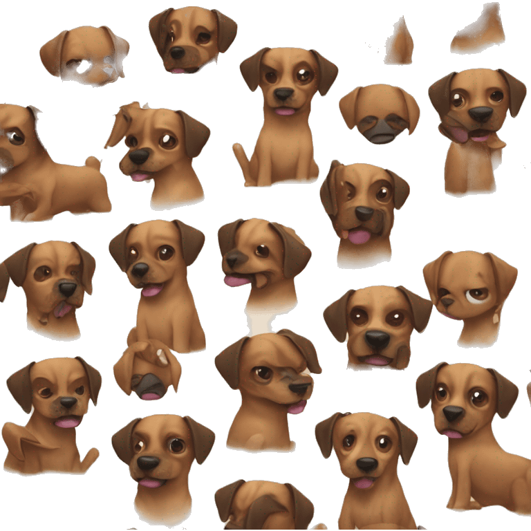 Perro Pincher morrón  emoji