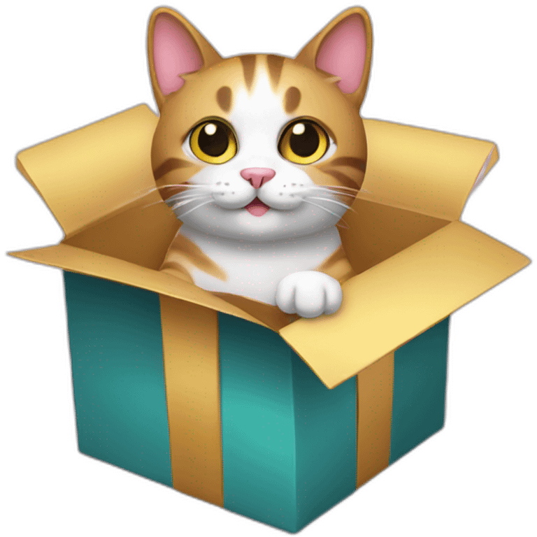 cat in gift box emoji