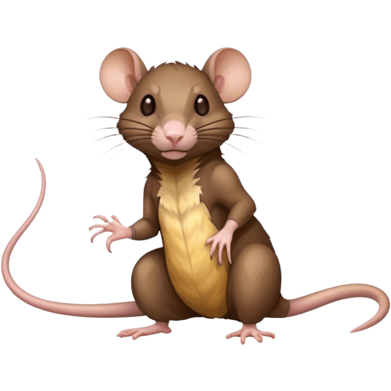 a rat with pit vipers on emoji