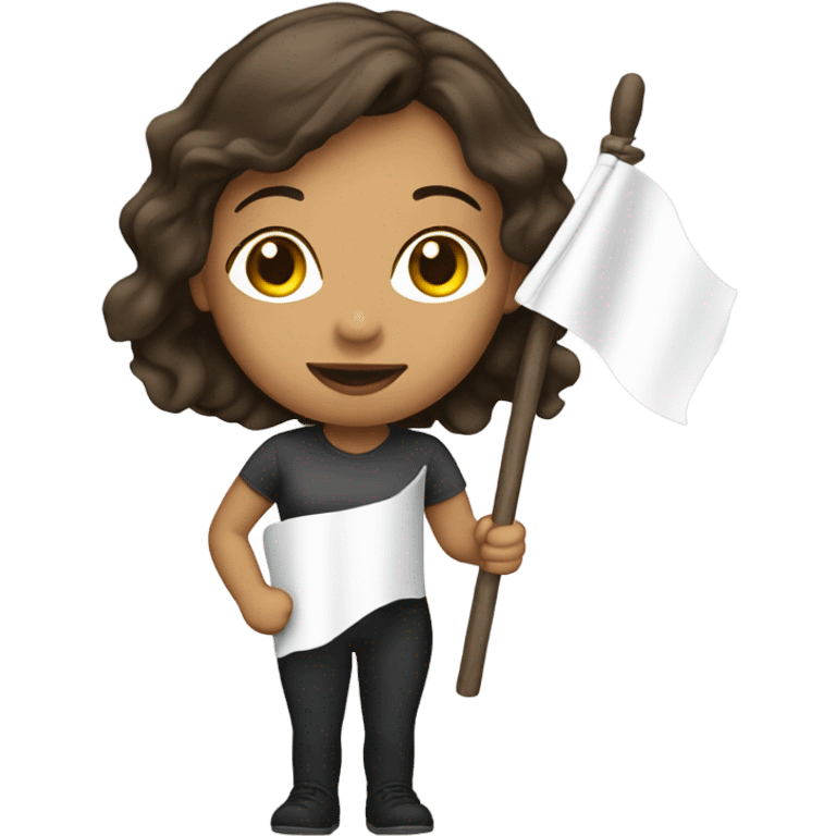 Latina female white flag emoji