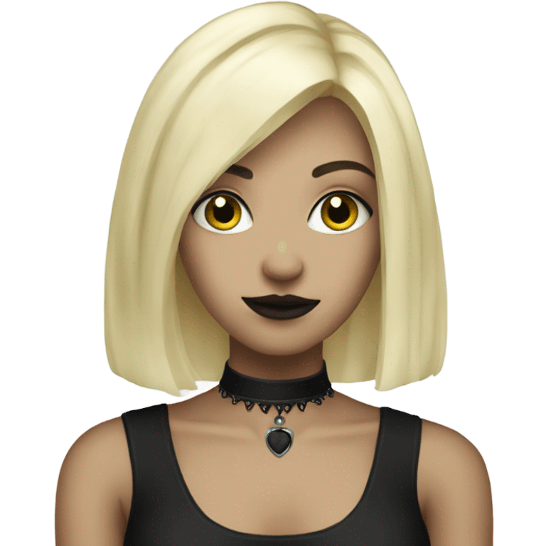 Blonde goth girl emoji