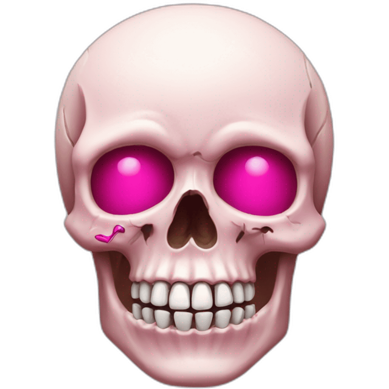 skull with pink nails emoji