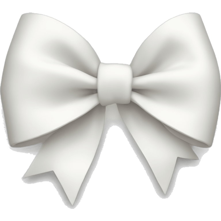 White bow on white bow emoji